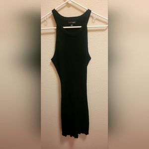 Black sweater dress.